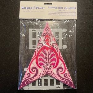 BN Whirled Planet Handmade Paper Star Lantern in Pink/Purple